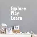 Vinyl Wall Art Decal - Explore Play Learn - Trendy Inspiring Fun Positive Quote Sticker For Living Room Baby Room Kids Room Playroom Daycare Nursery School Decor 5