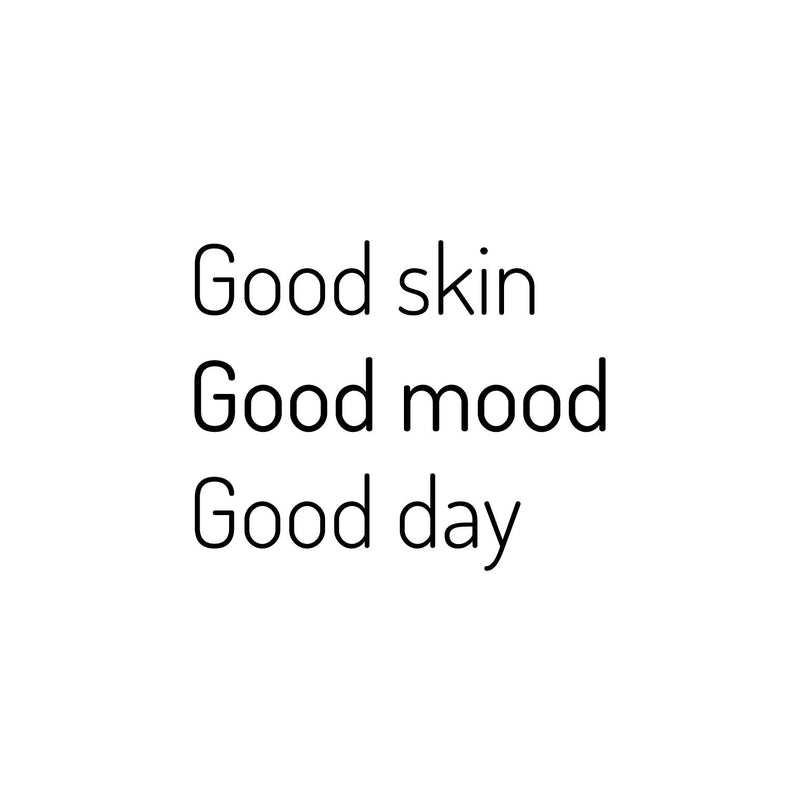 Vinyl Wall Art Decal - Good Skin Good Mood Good Day - 16" x 20" - Modern Inspirational SkinCare Quote Sticker For Home Bedroom Bathroom Mirror Living Room Spa Decor 1