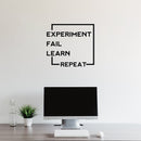 Vinyl Wall Art Decal - Experiment Fail Learn Repeat - 15" x 17" - Trendy Inspiring Good Vibes Quote Sticker For Living Room School Classroom Office Coffee Shop Library Decor 3
