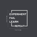 Vinyl Wall Art Decal - Experiment Fail Learn Repeat - 15" x 17" - Trendy Inspiring Good Vibes Quote Sticker For Living Room School Classroom Office Coffee Shop Library Decor 4