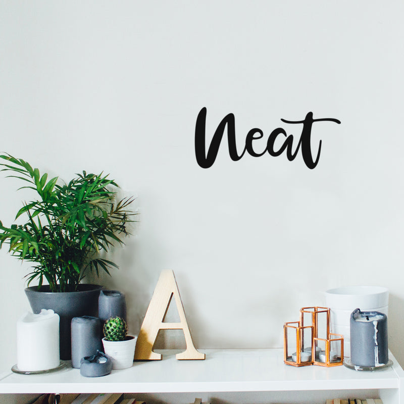 Vinyl Wall Art Decal - Neat - 8" x 18" - Modern Inspirational Cute Word Quote Sticker For Kids Room Living Room Home School Classroom Bedroom Mirror Decor 2