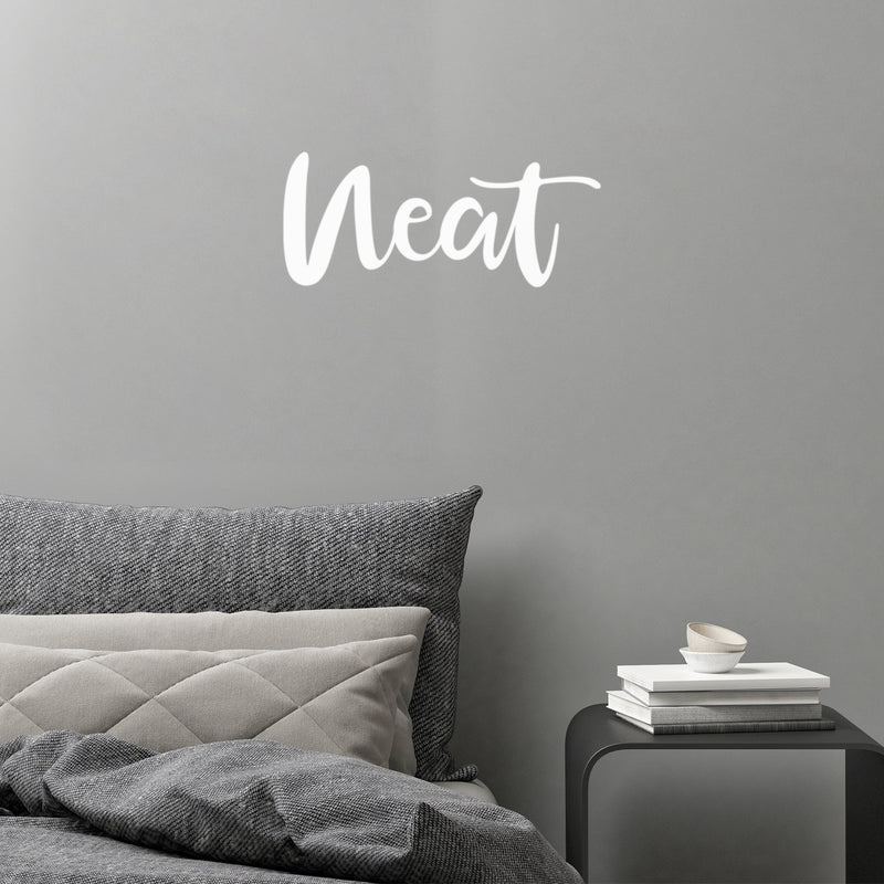 Vinyl Wall Art Decal - Neat - 8" x 18" - Modern Inspirational Cute Word Quote Sticker For Kids Room Living Room Home School Classroom Bedroom Mirror Decor 2