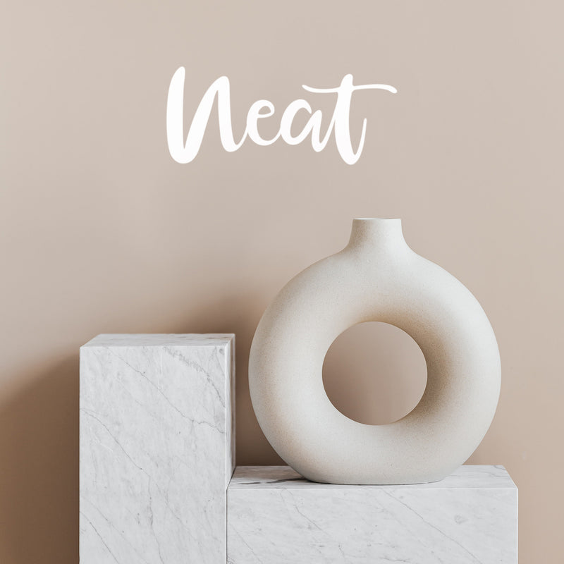Vinyl Wall Art Decal - Neat - 8" x 18" - Modern Inspirational Cute Word Quote Sticker For Kids Room Living Room Home School Classroom Bedroom Mirror Decor 3