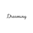 Vinyl Wall Art Decal - Dreaming - 5.4" x 20" - Modern Inspirational Cute Word Quote Sticker For Kids Room Living Room Home School Classroom Bedroom Mirror Decor 1