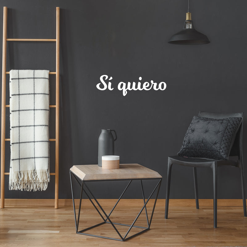 Vinyl Wall Art Decal - Si Quiero / Yes I Want - Motivating Positive Lifestyle Spanish Quote Sticker For Home Bedroom Closet Living Room Office Coffee Shop Restaurant Decor 5