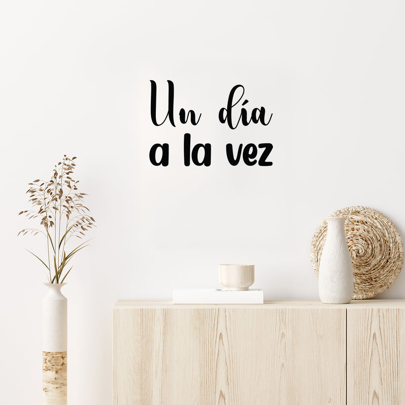 Vinyl Wall Art Decal - Un Día A La Vez / One Day At A Time - 14" x 20" - Inspiring Trendy Positive Spanish Quote Sticker For Bedroom Living Room School Office Coffee Shop Decor 2