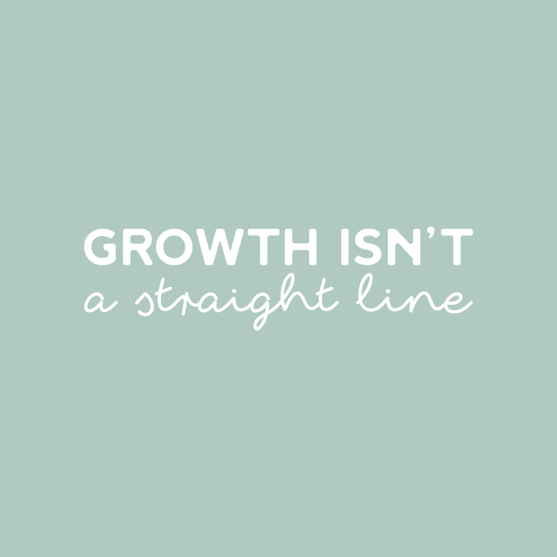 Vinyl Wall Art Decal - Growth Isn't A Straight Line - 17" x 25" - Modern Lovely Inspiring Optimistic Quote Sticker For Bedroom Closet Living Room School Office Coffee Shop Decor 1