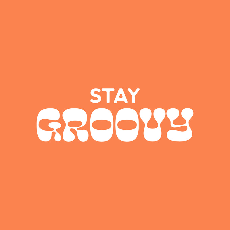 Vinyl Wall Art Decal - Stay Groovy - 8.5" x 25" - Trendy Inspiring Fun Positive Vibes Quote Sticker For Living Room Playroom School Office Coffee Shop Library Decor 1