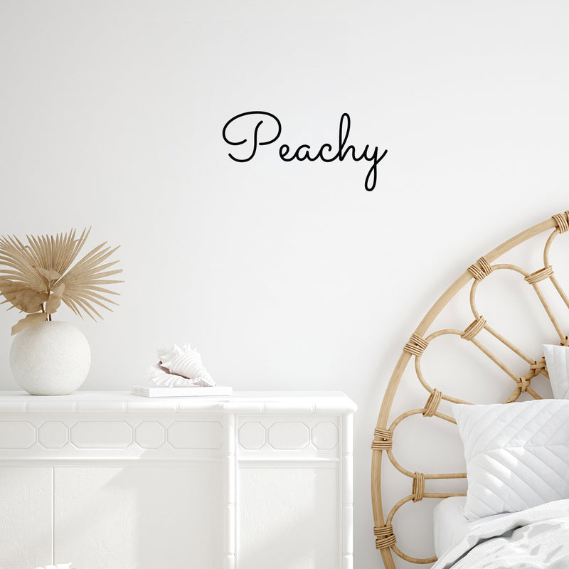 Vinyl Wall Art Decal - Peachy - 7.3" x 15" - Modern Inspirational Word Quote Sticker For Home Office Living Room School Classroom Teen Bedroom Mirror Decor 3