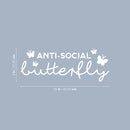Vinyl Wall Art Decal - ?? Anti-Social ?? Butterfly - 9" x 25" - Trendy Inspiring Fun Positive Quote Sticker For Home Bedroom Kids Room Playroom Daycare Nursery School Classroom Decor 4