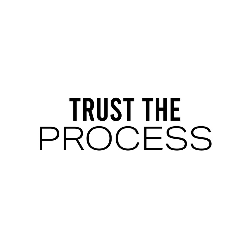 Vinyl Wall Art Decal - Trust The Process - 7. Modern Inspiring Optimistic Vibes Quote Sticker For Bedroom Closet Living Room Playroom Classroom School Office Decor 1