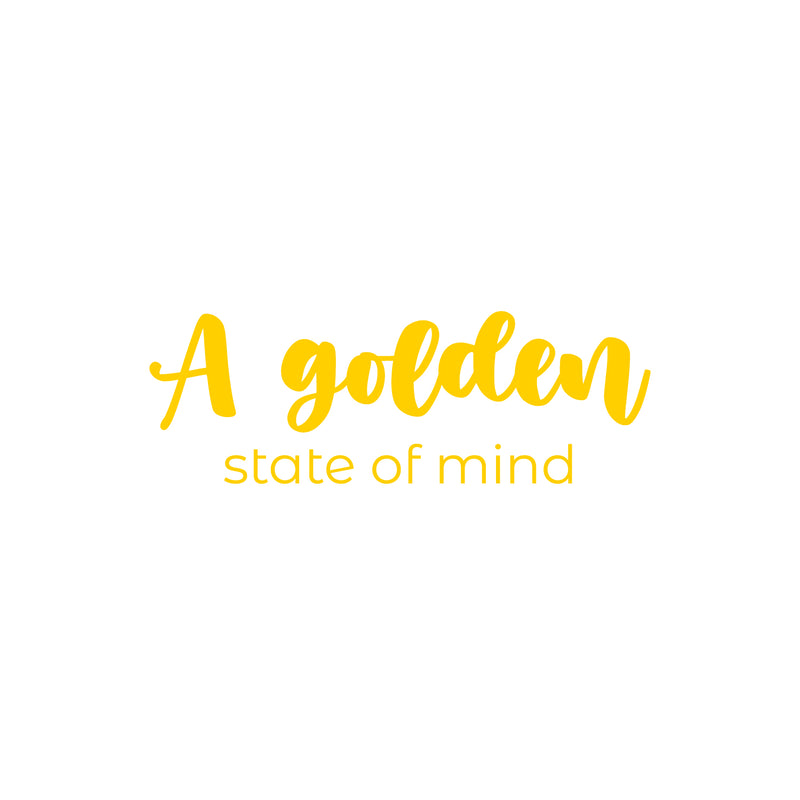 Vinyl Wall Art Decal - A Golden State Of Mind - 8.5" x 25" - Trendy Inspiring Positive Vibes Quote Sticker For Bedroom Closet Living Room Office School Classroom Coffee Shop Decor 1