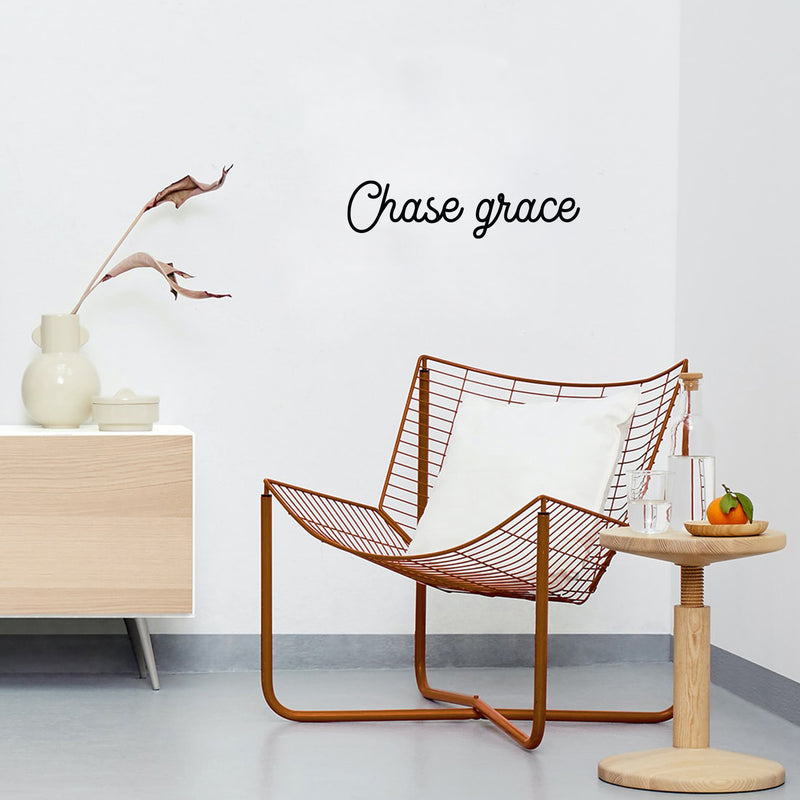 Vinyl Wall Art Decal - Chase Grace - Modern Positive Inspiring Lovely Spiritual Quote Sticker For Home Bedroom Closet Living Room Office Coffee Shop Storefront Decor 3