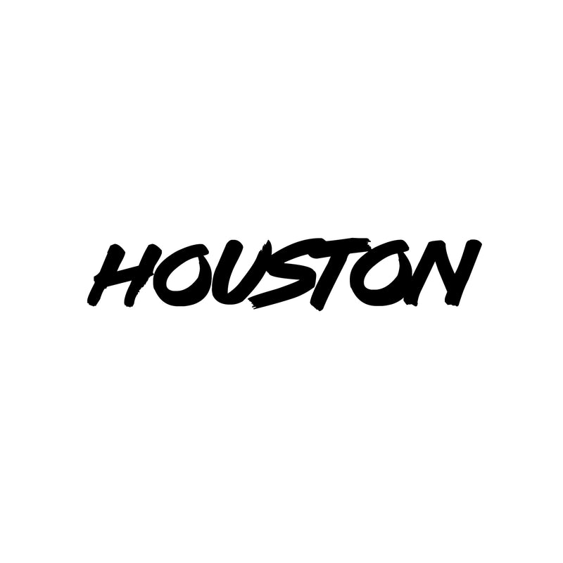 Vinyl Wall Art Decal - Houston - 10" x 55" - Trendy Cool Urban Style L.A City Name Sticker For Office Business Coffee Shop Storefront Garage Gym School Decor 1