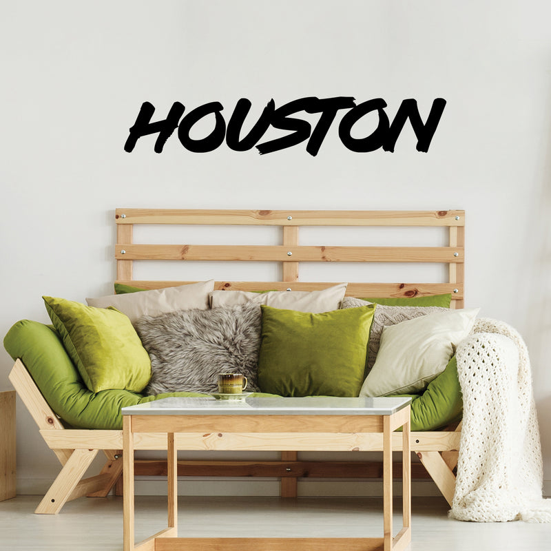 Vinyl Wall Art Decal - Houston - Trendy Modern Design USA City Name Word Quote Sticker For Home School Classroom Work Office Store Coffee Shop Decor 3