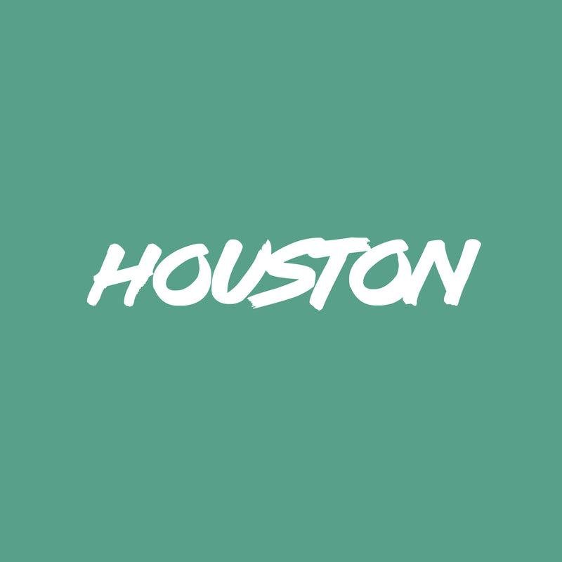 Vinyl Wall Art Decal - Houston - 10" x 55" - Trendy Cool Urban Style L.A City Name Sticker For Office Business Coffee Shop Storefront Garage Gym School Decor 1