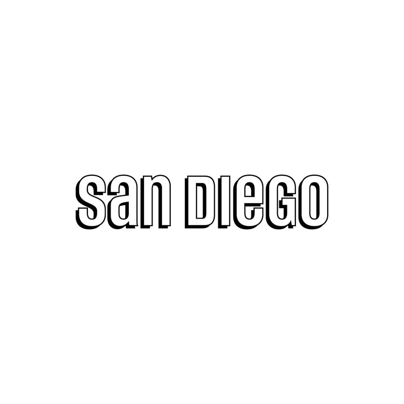 Vinyl Wall Art Decal - San Diego - 11" x 50" - Trendy Modern Design USA City Name Word Quote Sticker For Home School Classroom Work Office Coffee Shop Decor 1
