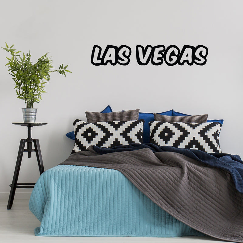 Vinyl Wall Art Decal - Las Vegas - 10" x 55" - Trendy Modern Design USA City Name Word Quote Sticker For Home School Classroom Work Office Store Coffee Shop Decor 2