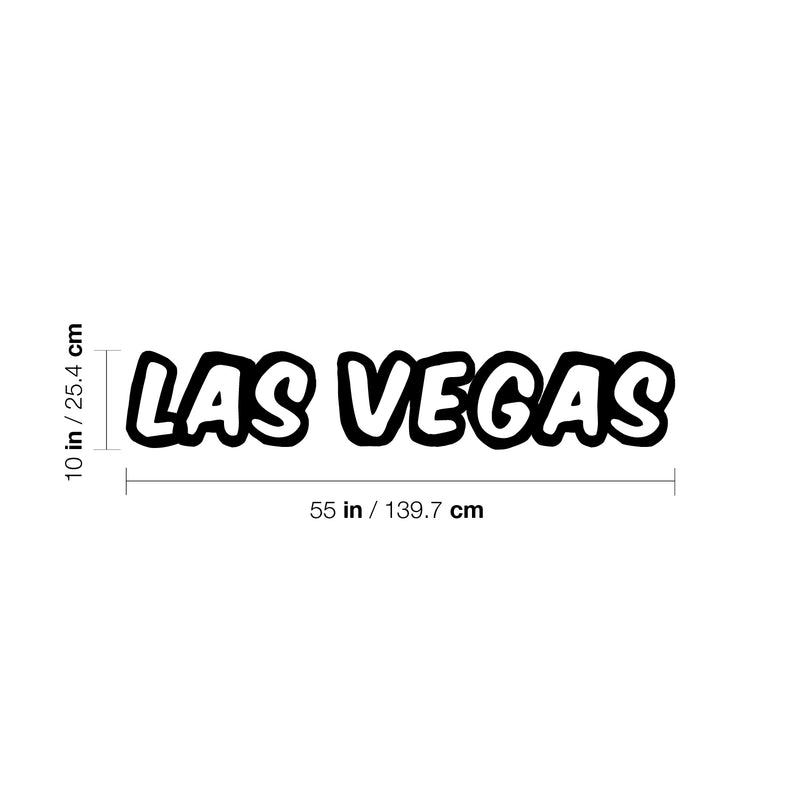 Vinyl Wall Art Decal - Las Vegas - 10" x 55" - Trendy Modern Design USA City Name Word Quote Sticker For Home School Classroom Work Office Store Coffee Shop Decor 4
