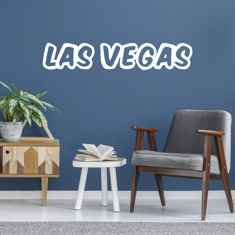Vinyl Wall Art Decal - Las Vegas - 10" x 55" - Trendy Modern Design USA City Name Word Quote Sticker For Home School Classroom Work Office Store Coffee Shop Decor 2