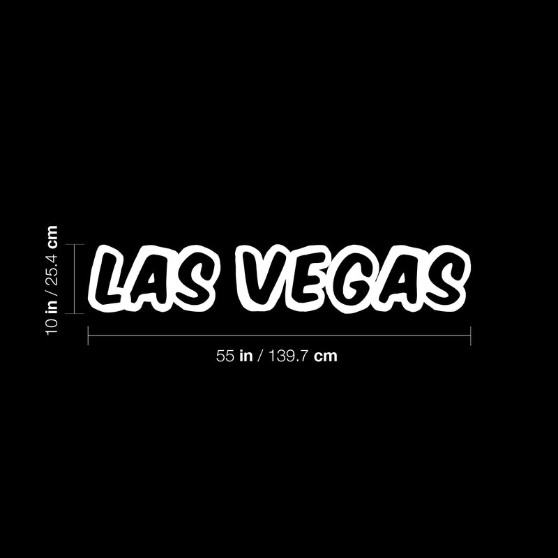 Vinyl Wall Art Decal - Las Vegas - 10" x 55" - Trendy Modern Design USA City Name Word Quote Sticker For Home School Classroom Work Office Store Coffee Shop Decor 4