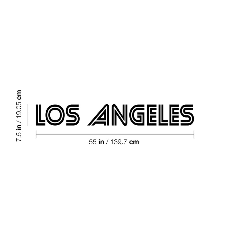 Vinyl Wall Art Decal - Los Angeles - Trendy Cool Urban Style L.A City Name Sticker For Office Business Coffee Shop Storefront Garage Gym School Decor 4