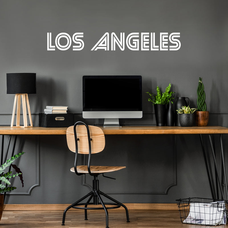 Vinyl Wall Art Decal - Los Angeles - 7.5" x 55" - Trendy Modern Design USA City Name Word Quote Sticker For Home School Classroom Work Office Store Coffee Shop Decor 3