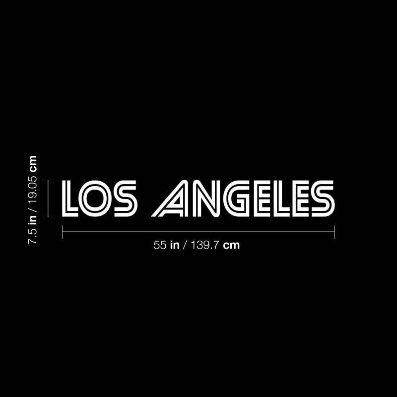 Vinyl Wall Art Decal - Los Angeles - 7.5" x 55" - Trendy Modern Design USA City Name Word Quote Sticker For Home School Classroom Work Office Store Coffee Shop Decor 4