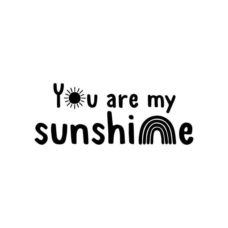 Vinyl Wall Art Decal - Y??u Are My Sunshine - 10" x 26" - Trendy Fun Lovely Inspiring Quote Sticker For Bedroom Baby Room Kids Room Playroom Daycare Nursery Decor 1