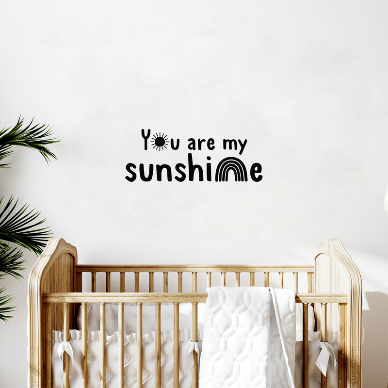 Vinyl Wall Art Decal - Y??u Are My Sunshine - Trendy Fun Lovely Inspiring Quote Sticker For Bedroom Baby Room Kids Room Playroom Daycare Nursery Decor 2