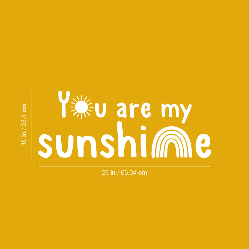 Vinyl Wall Art Decal - Y??u Are My Sunshine - 10" x 26" - Trendy Fun Lovely Inspiring Quote Sticker For Bedroom Baby Room Kids Room Playroom Daycare Nursery Decor 4