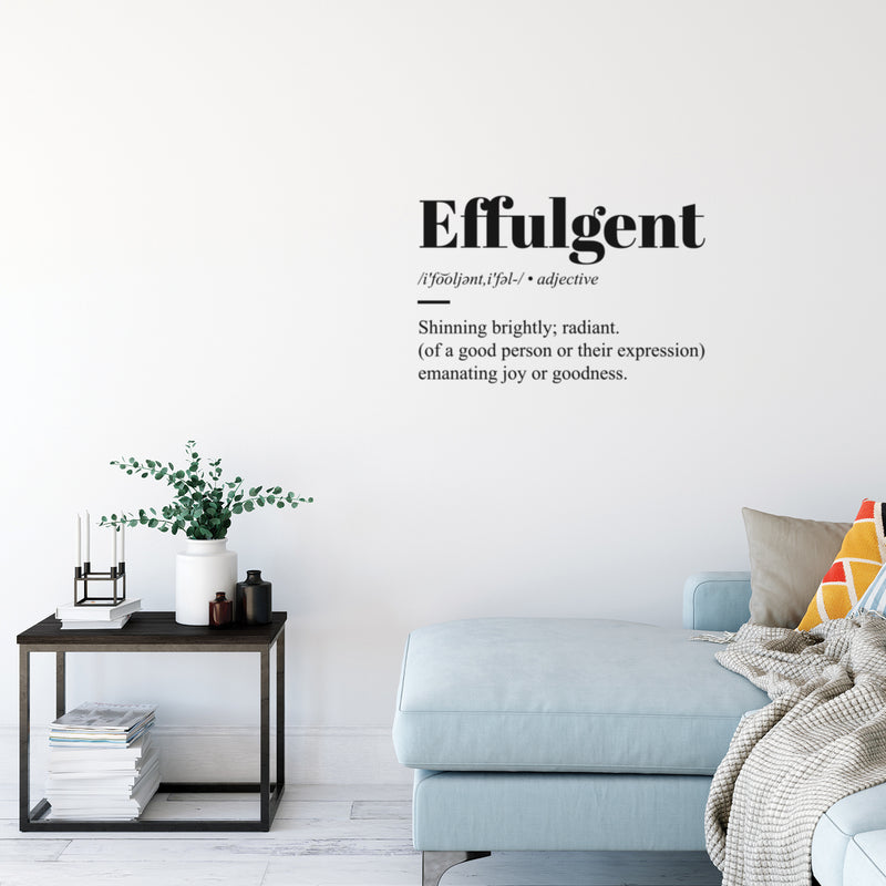 Vinyl Wall Art Decal - Effulgent Definition  - 16" x 25" - Love Modern Inspirational Positive Quote Sticker For Family Home Bedroom Work Office Living Room Decor 2