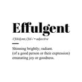 Vinyl Wall Art Decal - Effulgent Definition - Happy Person Modern Inspirational Positive Quote Sticker For Home Office Bedroom Living Room Coffee Shop Decor 1