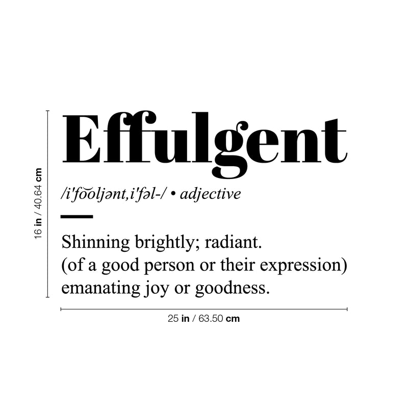 Vinyl Wall Art Decal - Effulgent Definition  - 16" x 25" - Love Modern Inspirational Positive Quote Sticker For Family Home Bedroom Work Office Living Room Decor 4