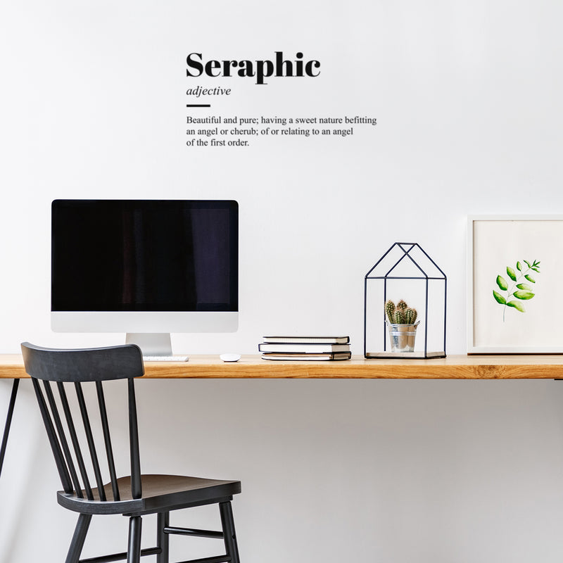 Vinyl Wall Art Decal - Seraphic Definition - Modern Inspirational Cute Positive Quote Sticker For Home Office Bedroom Living Room Kids Room Decor 3