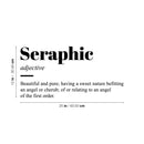 Vinyl Wall Art Decal - Seraphic Definition - Modern Inspirational Cute Positive Quote Sticker For Home Office Bedroom Living Room Kids Room Decor 4