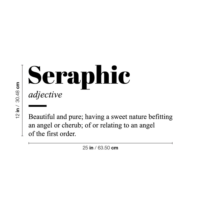 Vinyl Wall Art Decal - Seraphic Definition  - 12" x 25" - Happy Person Modern Inspirational Positive Quote Sticker For Home Office Bedroom Living Room Coffee Shop Decor 4