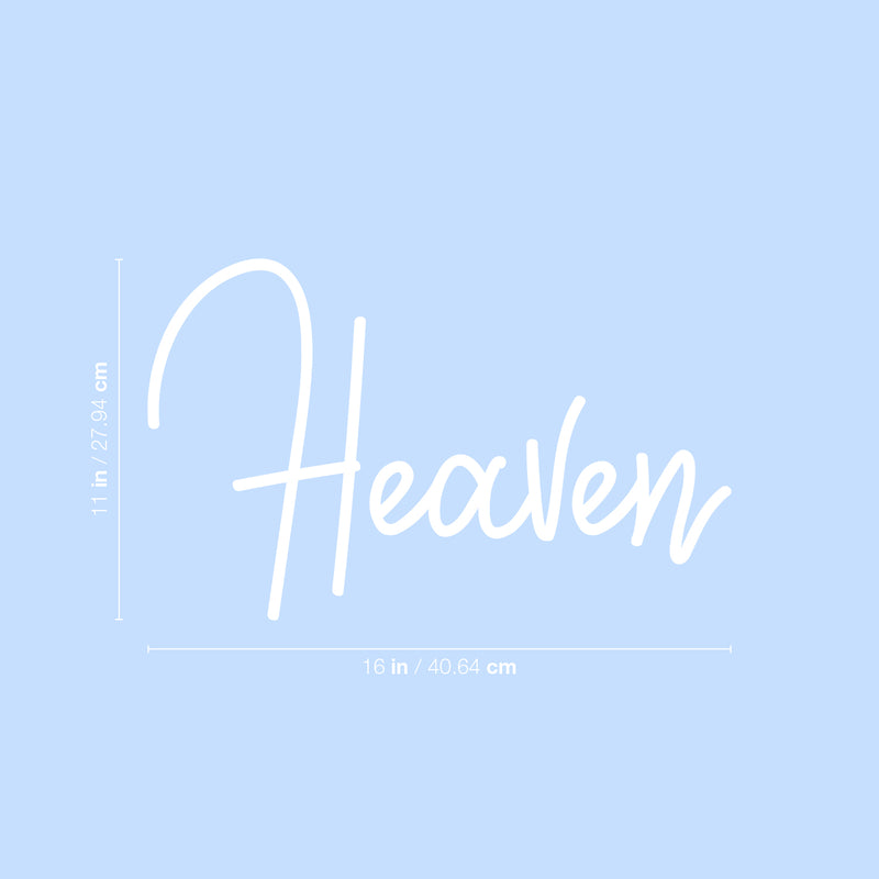 Vinyl Wall Art Decal - Heaven - 11" x 16" - Modern Inspirational Cute Word Quote Sticker For Kids Room Living Room Home School Classroom Bedroom Mirror Decor 4