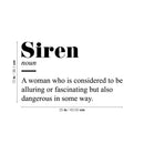 Vinyl Wall Art Decal - Siren Meaning - 15" x 25" - Modern Optimistic Inspirational Minimalist Quote Sticker For Home Bedroom Closets Living Room School Office Coffee Shop Decor 4