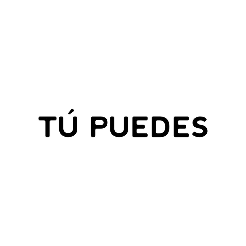 Vinyl Wall Art Decal - Tú Puedes / You Can - 5" x 30" - Trendy Motivational Positive Self Esteem Spanish Quote Sticker For Home Bedroom Closet Playroom School Office Gym Fitness Decor 1