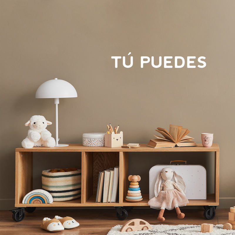 Vinyl Wall Art Decal - Tú Puedes / You Can - 5" x 30" - Trendy Motivational Positive Self Esteem Spanish Quote Sticker For Home Bedroom Closet Playroom School Office Gym Fitness Decor 2