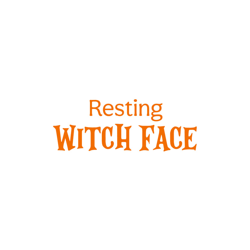 Vinyl Wall Art Decal - Resting Witch Face - 9" x 25" - Trendy Humorous Halloween Season Quote Sticker For Bedroom Living Room Windows Doors Storefront Coffee Shop Office Spooky Decor 1