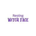 Vinyl Wall Art Decal - Resting Witch Face - 9" x 25" - Trendy Humorous Halloween Season Quote Sticker For Bedroom Living Room Windows Doors Storefront Coffee Shop Office Spooky Decor 1