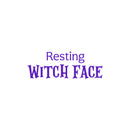 Vinyl Wall Art Decal - Resting Witch Face - 9" x 25" - Trendy Humorous Halloween Season Quote Sticker For Bedroom Living Room Windows Doors Storefront Coffee Shop Office Spooky Decor 1