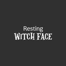 Vinyl Wall Art Decal - Resting Witch Face - 9" x 25" - Trendy Humorous Halloween Season Quote Sticker For Bedroom Living Room Windows Doors Storefront Coffee Shop Office Spooky Decor 1