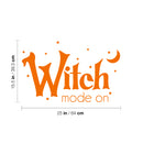 Vinyl Wall Art Decal - Witch Mode On - 15.5" x 25" - Trendy Fun Halloween Seasonal Quote Stars & Moon Shape Sticker For Living Room Windows Doors Storefront Coffee Shop Spooky Decor 4