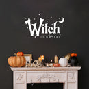 Vinyl Wall Art Decal - Witch Mode On - 15.5" x 25" - Trendy Fun Halloween Seasonal Quote Stars & Moon Shape Sticker For Living Room Windows Doors Storefront Coffee Shop Spooky Decor 2