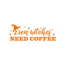 Vinyl Wall Art Decal - Even Witches Need Coffee - 11" x 30" - Trendy Fun Caffeine Lovers Halloween Design Sticker For Kitchen Coffee Shop Restaurant Storefront Office Decor 1