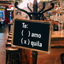 Vinyl Wall Art Decal - Te: ( )Amo (x)Tequila - 17" x 17" - Trendy Fun Positive Spanish Quote Sticker For Home Bedroom Living Room Office School Coffee Shop Mexican Humorous Decor 2