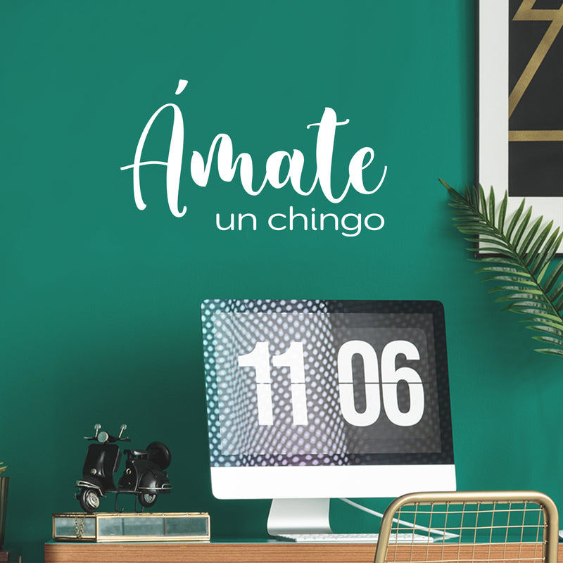 Vinyl Wall Art Decal - Ámate Un Chingo - 14. Trendy Positive Self Esteem Spanish Quote Sticker For Home Bedroom Closet Living Room Office Coffee Shop Mexican Phrase Decor 5